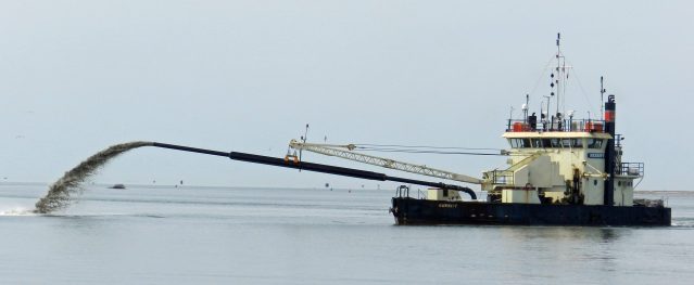 Dredge arrives at Big Foot Slough Ocracoke Observer